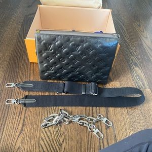 NEW Louis Vuitton Coussin PM, Anthracite (Grey)